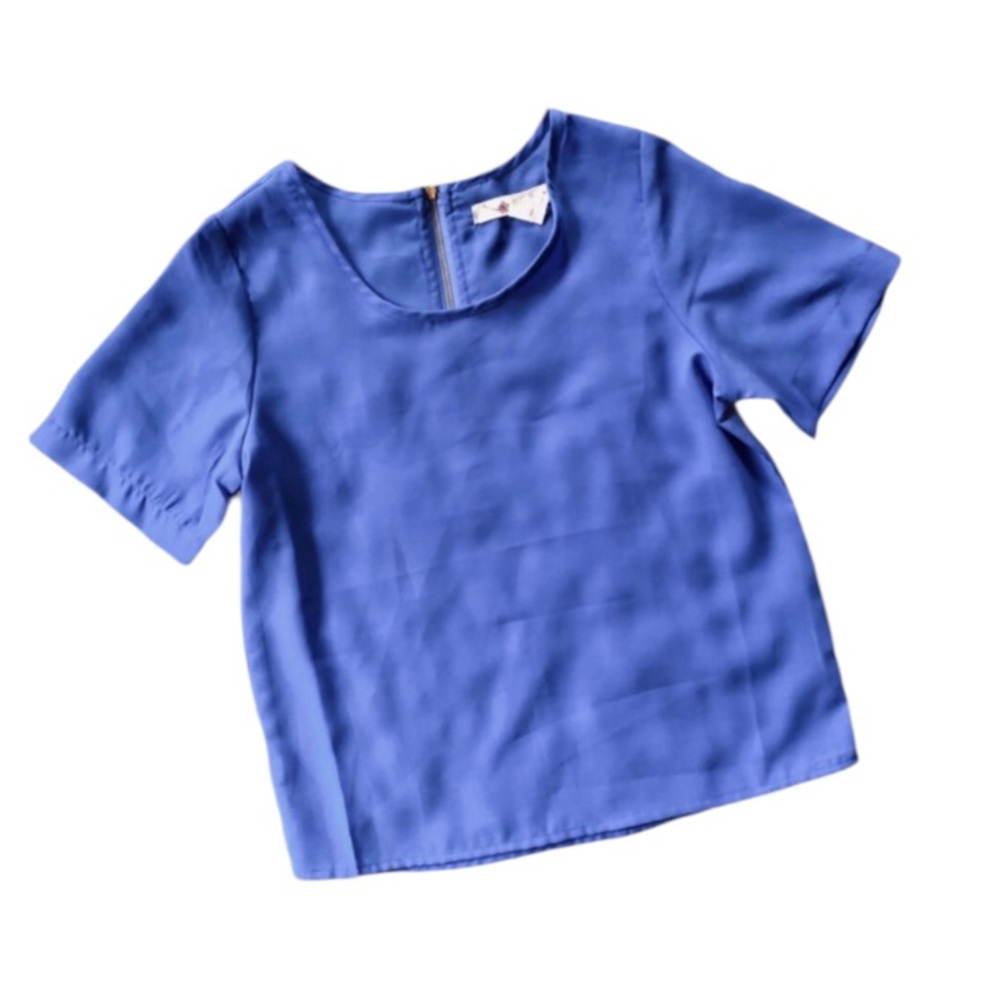 Blue Cropped Blouse
